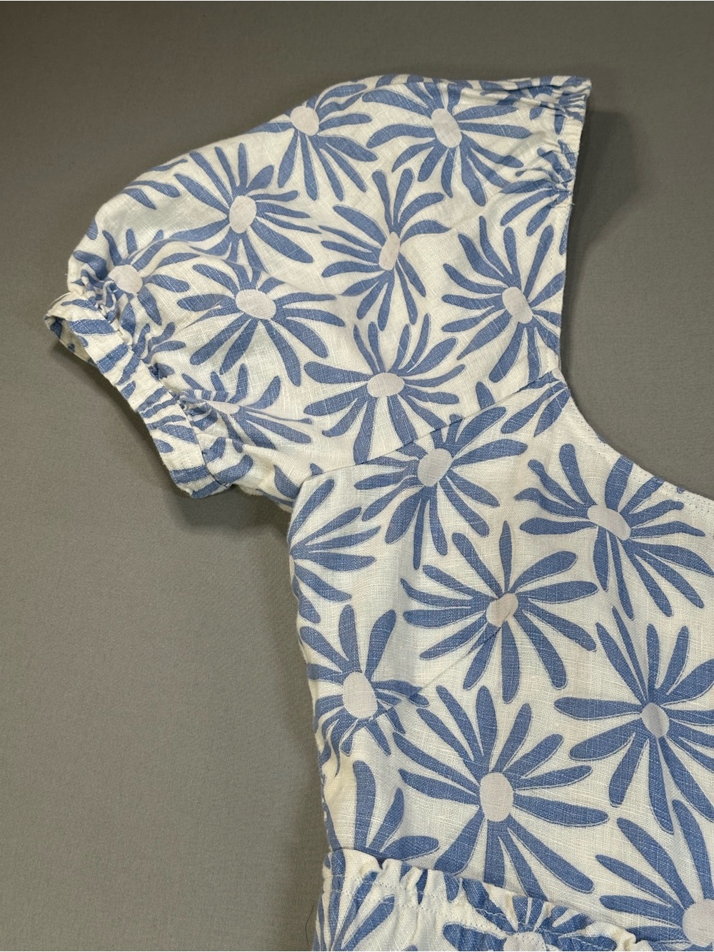 Polo Ralph Lauren Kai Linen Midi Dress, Blue Daisy Floral Print - Womens 14 - Picture 4 of 16